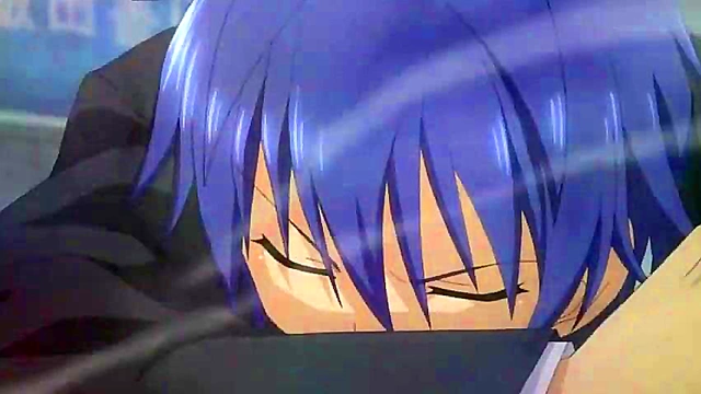 Excited Anime Teen Engages in Ecchi Fun with Shy Schoolboy