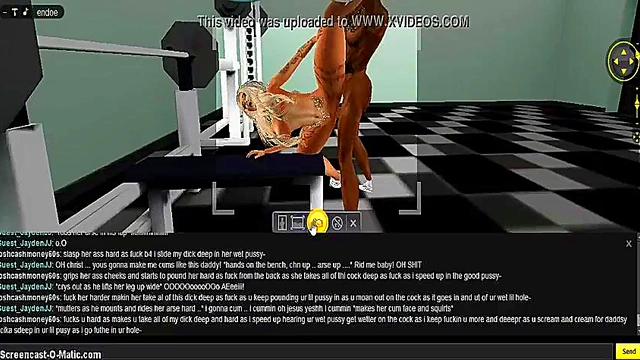 15-Minute 3D Hentai Gym Sex Adventure With Game-Like IMVU Porn Characters