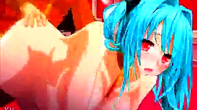 Hatsune Miku Anime Oppai Action With Hentai Fun
