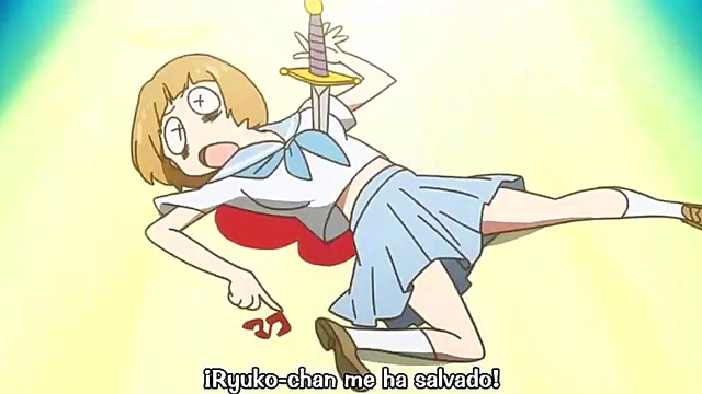 Cute Anime Teen Enjoying Ecchi Fun With Shonen Hero