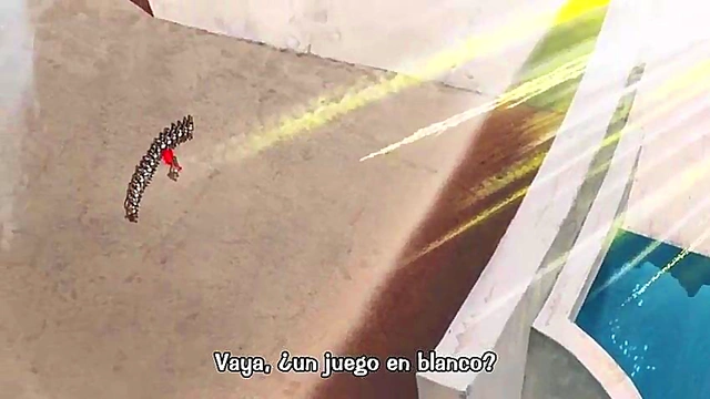 Cute Anime Teen Enjoying Ecchi Fun With Shonen Hero