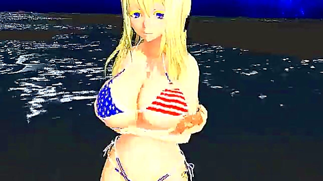 3D Hentai Babe Shows Off Perfect Boobs In Lifelike Action