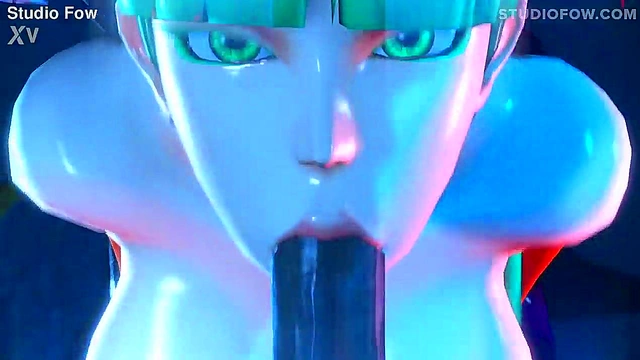 Succubus Succumbs to Rough 3D Blowjob & Deepthroat for Halloween Creampie Swallow