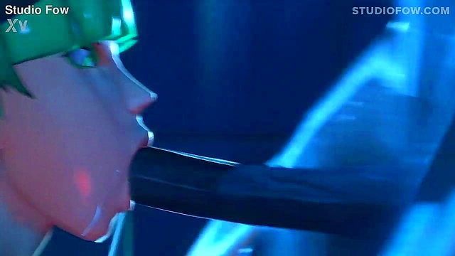 Succubus Succumbs to Rough 3D Blowjob & Deepthroat for Halloween Creampie Swallow