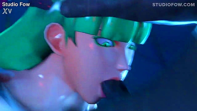 Succubus Succumbs to Rough 3D Blowjob & Deepthroat for Halloween Creampie Swallow