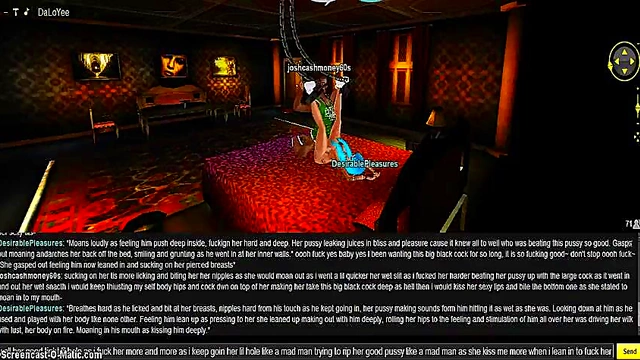 Purple Bedroom DP Fantasy With 3D Anime Game Chick IMVU Style