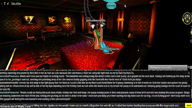 Purple Bedroom DP Fantasy With 3D Anime Game Chick IMVU Style