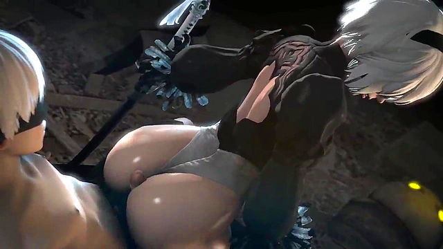 3D Anime Android 2B Fucks Hard in Nier Automata SFM Creations