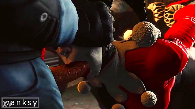 Harley Quinn Gang Bangs Knights in Doggy Style for Anime Fans