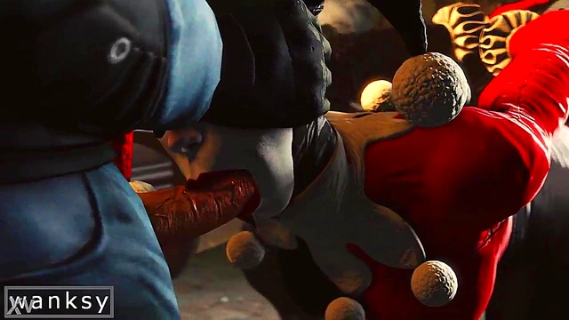Harley Quinn Gang Bangs Knights in Doggy Style for Anime Fans