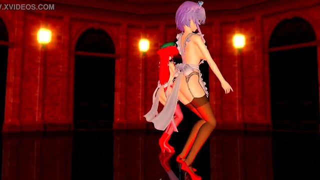 Touhou Character Dances Seductively in 3D Hentai Animation