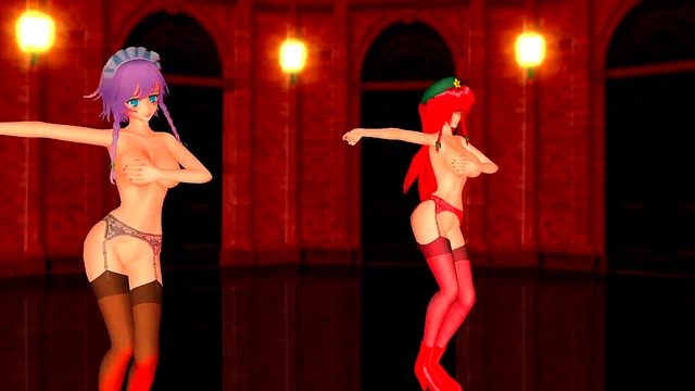 Touhou Character Dances Seductively in 3D Hentai Animation