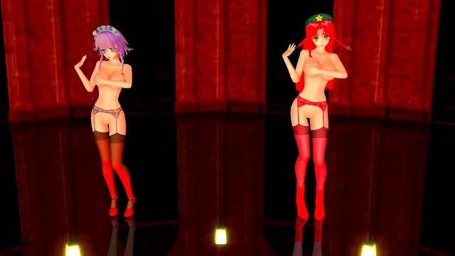 Touhou Character Dances Seductively in 3D Hentai Animation