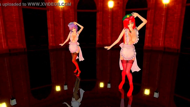 Touhou Character Dances Seductively in 3D Hentai Animation