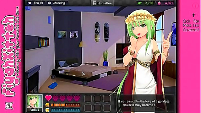 Out-of-this-World HuniePop Girl Seduces Gamer for Sweet Game-Time Fun