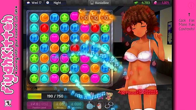 Out-of-this-World HuniePop Girl Seduces Gamer for Sweet Game-Time Fun