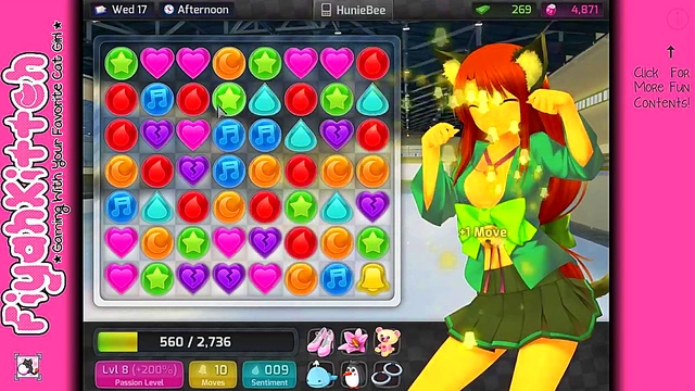 Out-of-this-World HuniePop Girl Seduces Gamer for Sweet Game-Time Fun