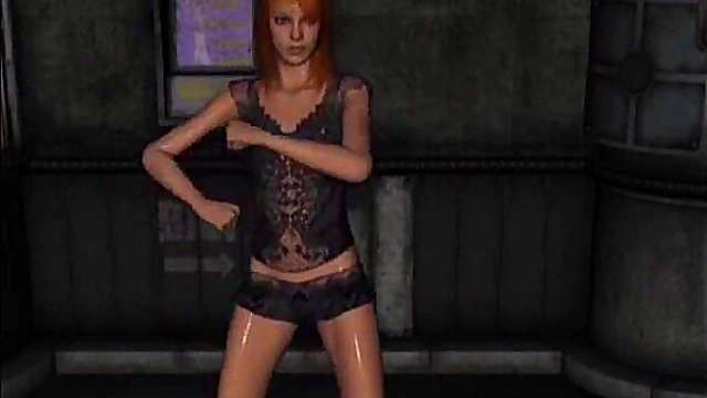 Virtual Stripper With Big Tits Gives Hardcore Anime Blowjob Feast