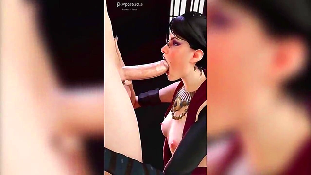 Morrigan from Dragon Age Seduces in 3D Hentai Cartoon Action