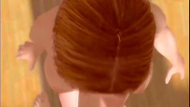 Virtual Anime Babe Wraps Lips Around Big Dick For Hardcore Blowjob Feast