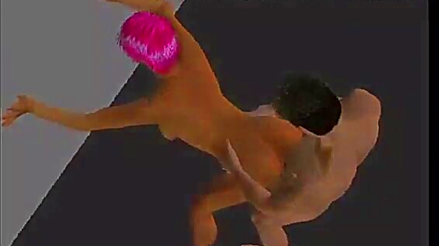 Virtual Anime Babe With Big Tits Gets Fucked From Behind & Sucks Dick Hardcore