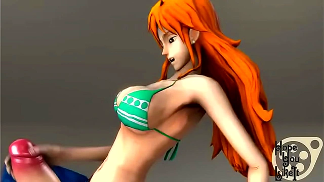 Nami Futanari Dragon Ball in One Piece Anime Sex Fantasy 3D SFM