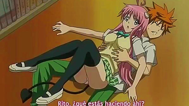 Big-Titted Alien Babe Gets Animated Ecchi Action In To LOVE-RU Hentai