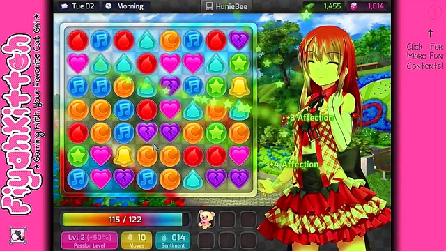 Cute Anime Babe from HuniePop Shows Off Her Moves for Gamers