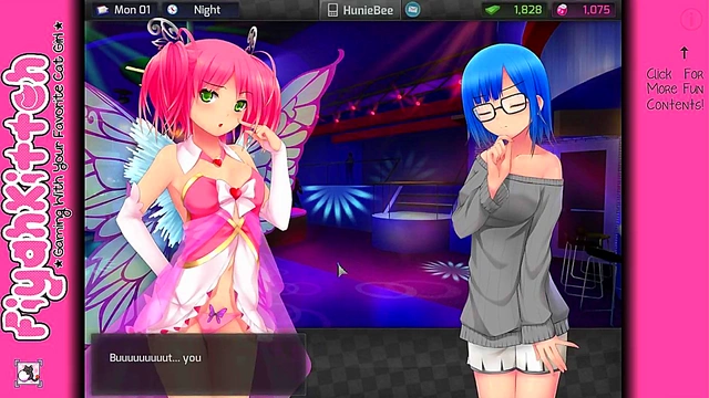 Cute Anime Babe from HuniePop Shows Off Her Moves for Gamers