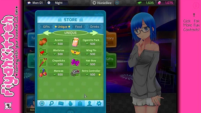 Cute Anime Babe from HuniePop Shows Off Her Moves for Gamers