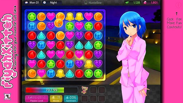 Cute Anime Babe from HuniePop Shows Off Her Moves for Gamers
