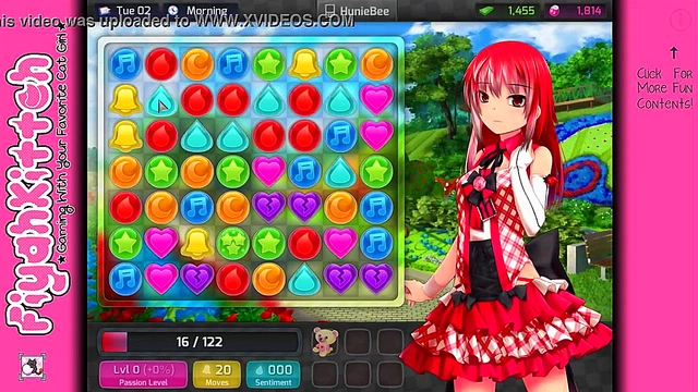 Cute Anime Babe from HuniePop Shows Off Her Moves for Gamers