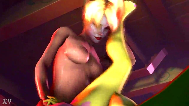3D Hentai Futa Harley Quinn Pounds Fluttershy In Wild Anime Action