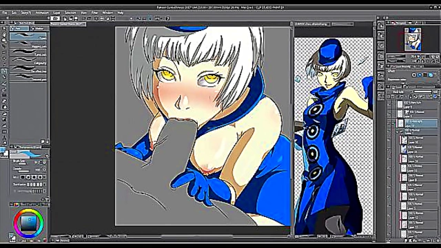 Elizabeth from Persona 3 Gets Dark Oral Pleasure in Vibrant Hentai Art
