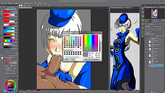 Elizabeth from Persona 3 Gets Dark Oral Pleasure in Vibrant Hentai Art