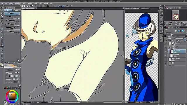 Elizabeth from Persona 3 Gets Dark Oral Pleasure in Vibrant Hentai Art