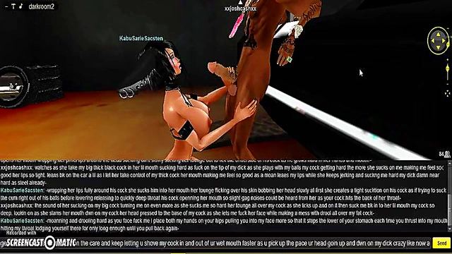 KABU DMV Head – 3D Anime Chick Sucks Dick In Hot IMVU Game Scene