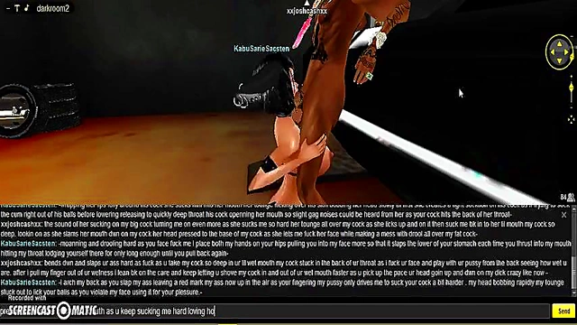 KABU DMV Head – 3D Anime Chick Sucks Dick In Hot IMVU Game Scene