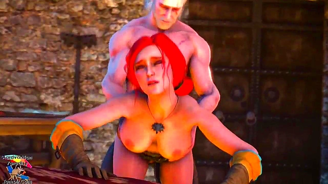 Triss Merigold Rides Redhead Dick in Steamy The Witcher 3 Hentai Animation