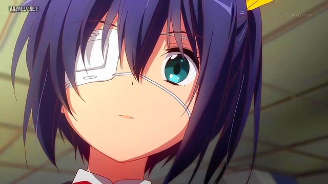 Romantic Chuunibyou Anime Couple Engage in Intimate Passionate Moments