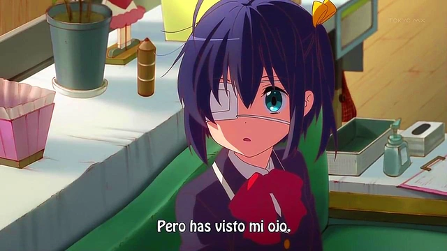 Romantic Chuunibyou Anime Couple Engage in Intimate Passionate Moments