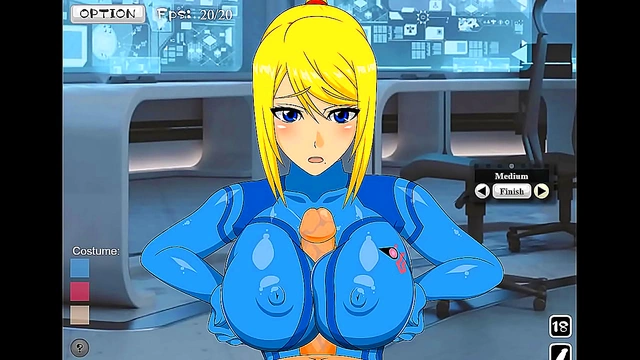 Horny Zero Suit Samus Enjoys Intense TittyFuck Action In Cartoon Sex Scene
