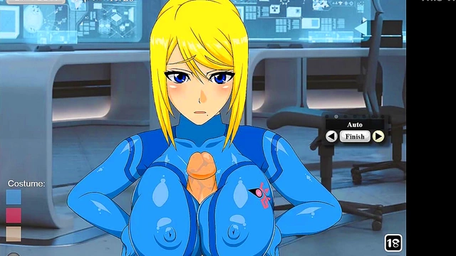 Horny Zero Suit Samus Enjoys Intense TittyFuck Action In Cartoon Sex Scene