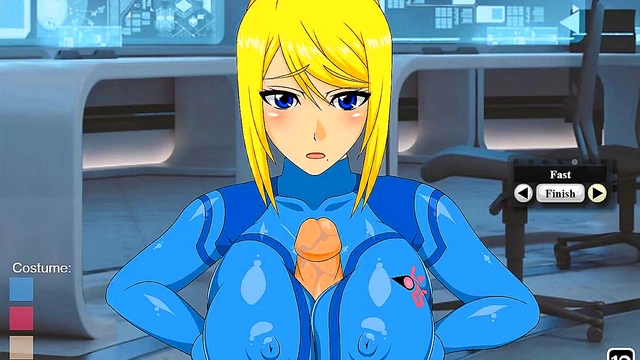 Horny Zero Suit Samus Enjoys Intense TittyFuck Action In Cartoon Sex Scene
