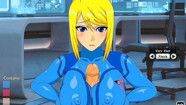 Horny Zero Suit Samus Enjoys Intense TittyFuck Action In Cartoon Sex Scene