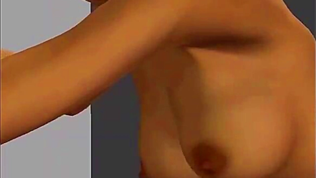 Hairy 3D Anime Babe Licks Pussy & Gives Hardcore Blowjob Feast