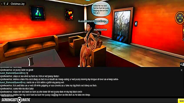 Diamond X-Mas – 3D Anime Couple Enjoy Steamy Holiday Porn Adventure