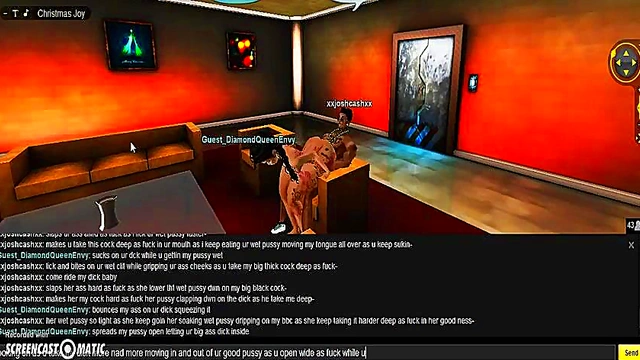 Diamond X-Mas – 3D Anime Couple Enjoy Steamy Holiday Porn Adventure