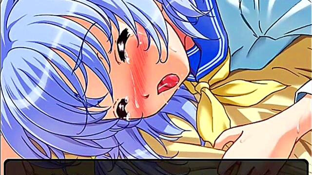 Teen Uniformed Girls Engage in Steamy Aim H Scene from Ayakashi Eroge Anime