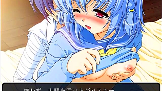 Teen Uniformed Girls Engage in Steamy Aim H Scene from Ayakashi Eroge Anime